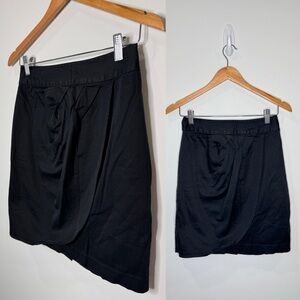 XXI Black Mini Faux Wrap Skirt (M)